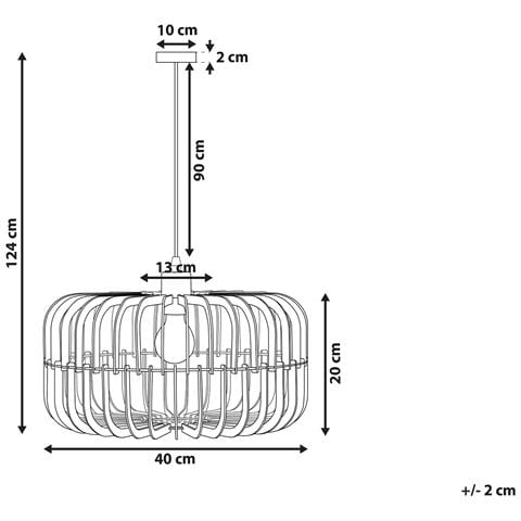Lampadario Colore Legno Chiaro / Nero Sous - Foto 14