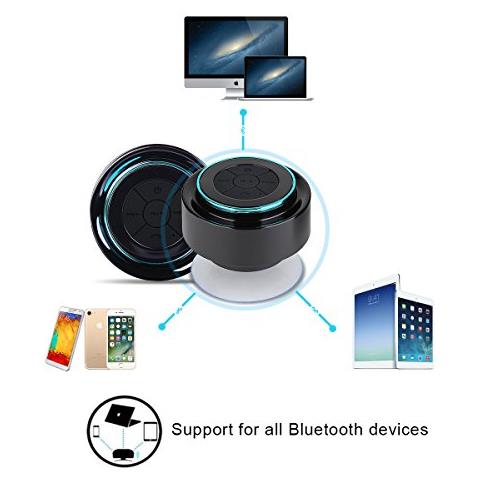 Bluetooth Cassa Altoparlante Impermeabile Da Doccia-wireless Speaker Waterproof Con Microfono Integrato, Altoparlante Bluetooth Doccia Vivavoce-portatile Per Casa / Esterno Compatabile Con Smartphones - Foto 2