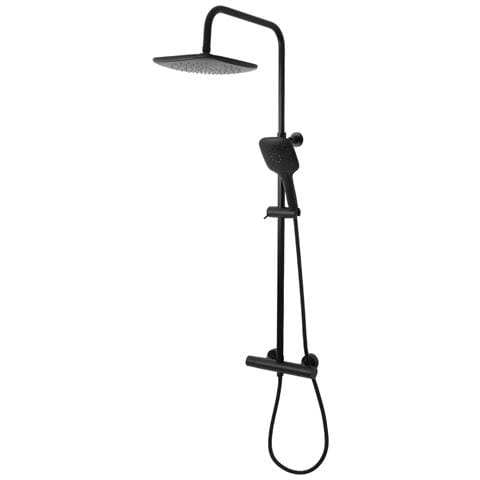 Colonna Doccia Attrezzata Slot Black Termostatica 2 Funzioni Doccetta Quadro - Foto 4