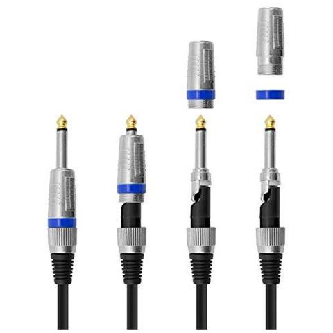 3m (10ft) Xlr Femmina A 14 Di Pollice Jack Cavo Microfono Con Intercambiabili Colorate Loops - Foto 2