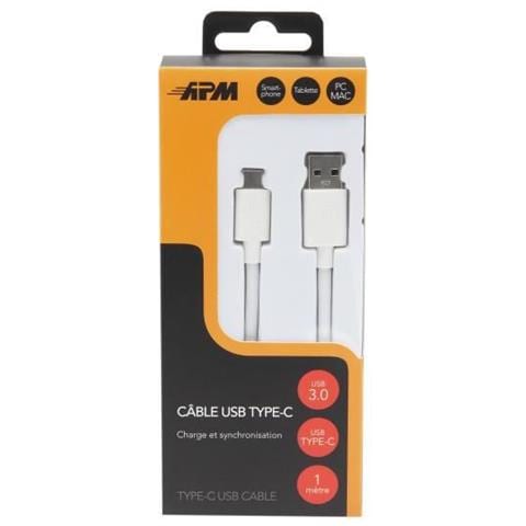Cavo Usb 3.0 Usb-a / Tipo-c - Maschio / Maschio - Bianco - 1m - Foto 2