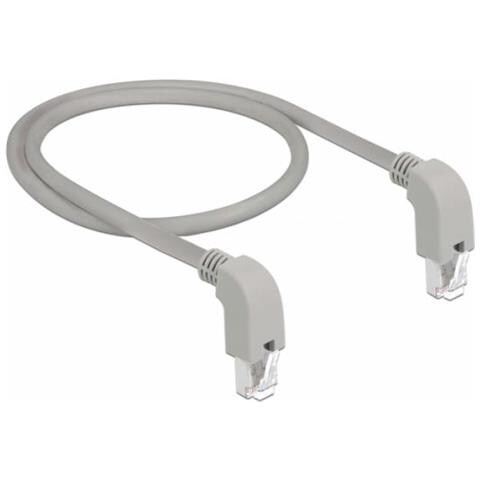 85858 Cavo Di Rete Grigio 0,5 M Cat5e Sf /utp [s-ftp] (Cat5e Network Cable, Angled Down /angled Down, 0.5m - - Foto 2