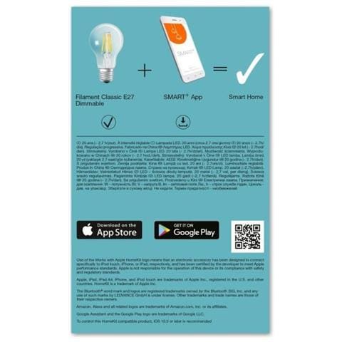 Lampadina SMART + Bluetooth con cavo standard - 60 W - E27 - Potenza variabile - Foto 1