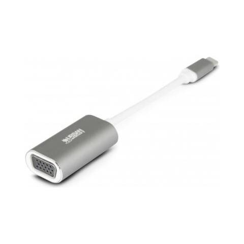AUV01UF cavo di interfaccia e adattatore USB-C VGA Grigio, Bianco - Foto 1