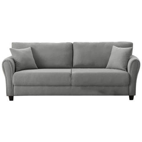 Lucerne Divano Dritto In Tessuto Grigio Chiaro A 4 Posti - Foto 1