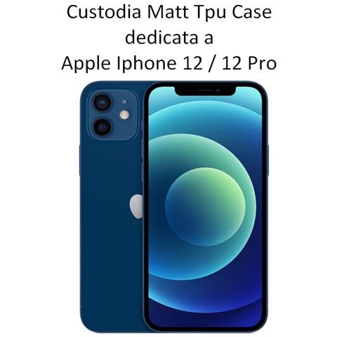 Custodia Tpu Silicone Cover Case Per Apple Iphone 12 - 12 Pro Black - Foto 2