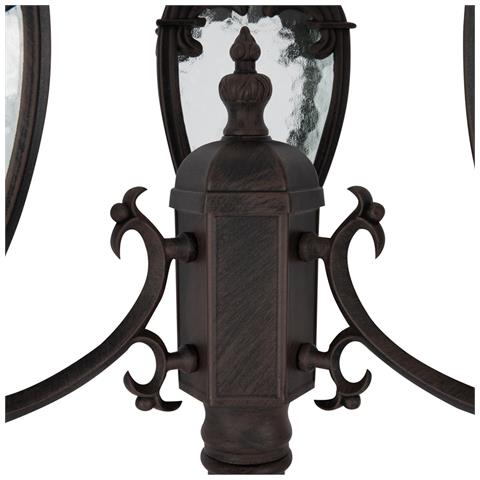 Lampada Da Terra Classica Da Esterno Alluminio Bronzo 3 Luci E27 60w Ip44 - Foto 3
