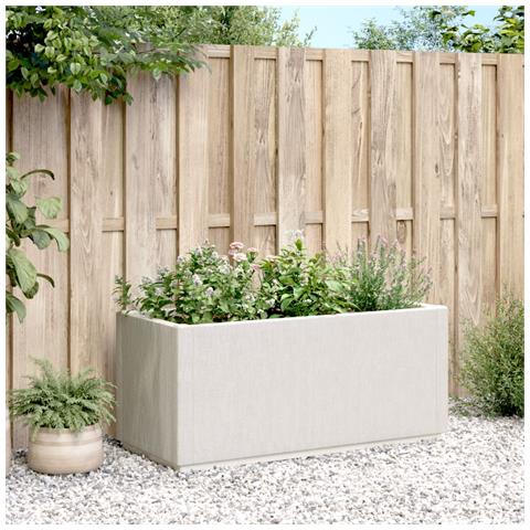 Fioriera Da Giardino Bianca 80x36x35 Cm In Pp - Foto 3