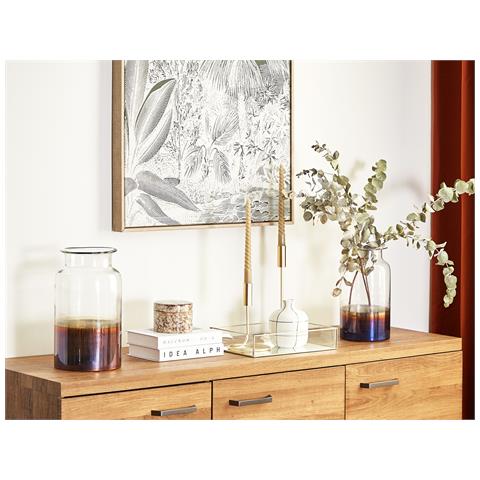 Vetro Vaso Da Fiori 27 Multicolore Bhature - Foto 1