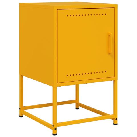 Comodini 2 Pz Giallo Senape 36x39x60,5 Cm In Acciaio - Foto 10