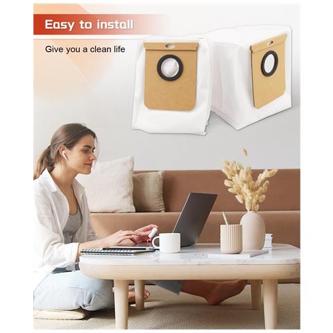 Sacchetto Per La Polvere Di Ricambio Per Conga Home 10000, 8090 Ultra, 9090 Ai, Confezione Da 10 - Foto 2