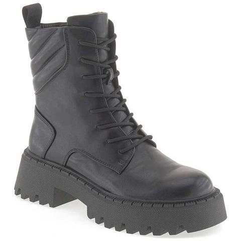 Black Casual Closed Booties Stivaletti Pelle Scarpe Donna Nero Eu 36, 948046/03-01 - Foto 1