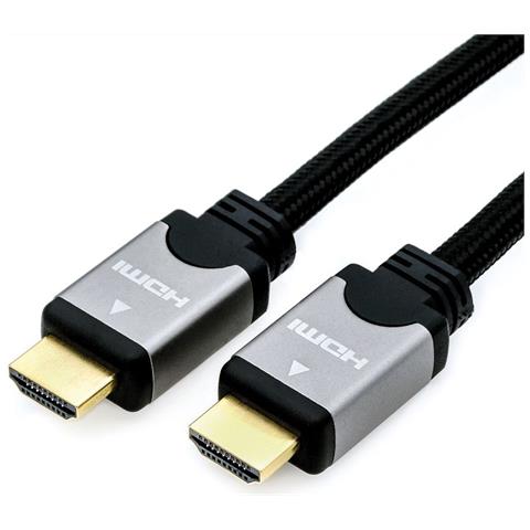 11.04.5855 cavo HDMI 10 m HDMI tipo A (Standard) Nero, Argento - Foto 1