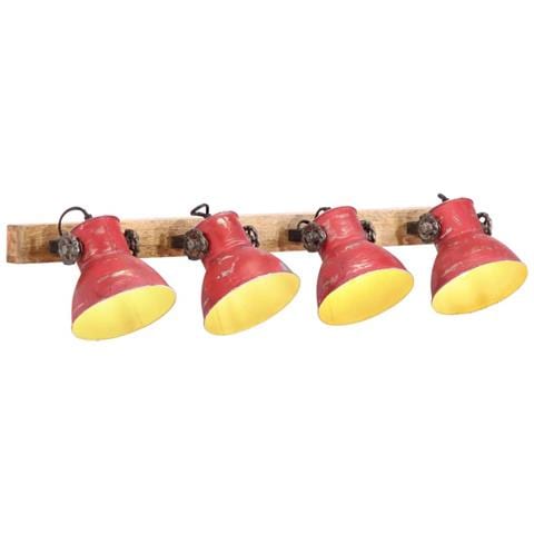 Lampada A Parete 25 W Rosso Anticato 90x25 Cm E27 - Foto 1