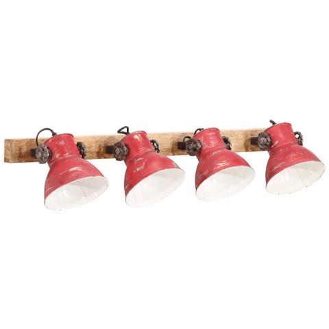 Lampada A Parete 25 W Rosso Anticato 90x25 Cm E27 - Foto 2