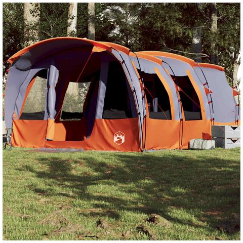 Tenda Familiare a Tunnel per 8 Persone Grigia Impermeabile - Foto 2