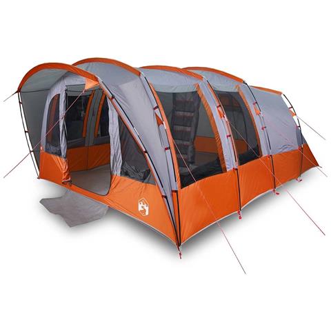 Tenda Familiare a Tunnel per 8 Persone Grigia Impermeabile - Foto 1