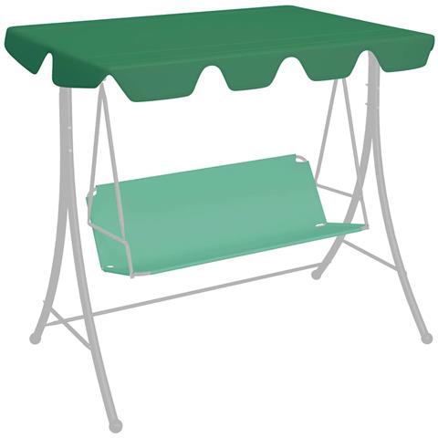 Baldacchino Per Dondolo Giardino Verde 188/168x145/110 Cm - Foto 7