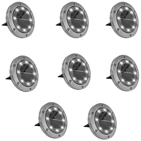 Luci Da Incasso A Energia Solare - Cornice Argentata A Led Warm White Lights 8 - Foto 1