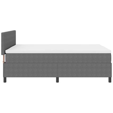 Letto con Rete a Doghe e Materasso Grigio 160x200 cm Tessuto di Corduroy - Foto 9
