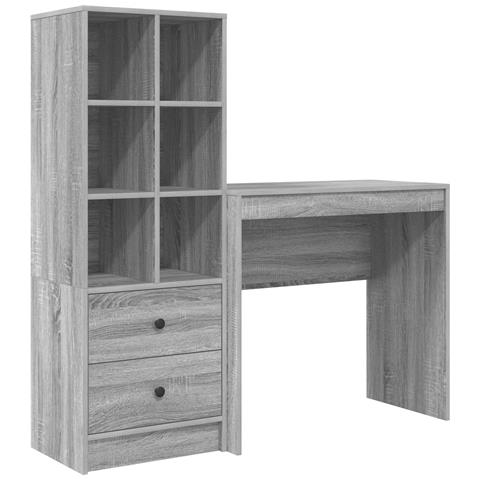 Scrivania con Storage Grigio Sonoma Legno Ingegnerizzato - Foto 1