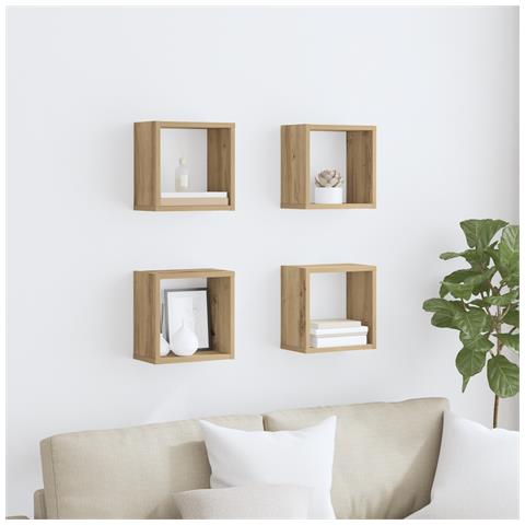 Mensole a parete Rovere artigianale MDF con impiallacciatura - Foto 2