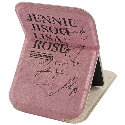 Specchio Per Il Trucco Portatile In Pu Nero E Rosa: Compatto, Pieghevole E Perfetto Per I Ritocchi - Foto 1