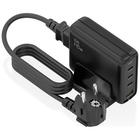 ASCH-140W4P056-BK Caricabatterie per dispositivi mobili Universale Nero AC Ricarica rapida Interno - Foto 1