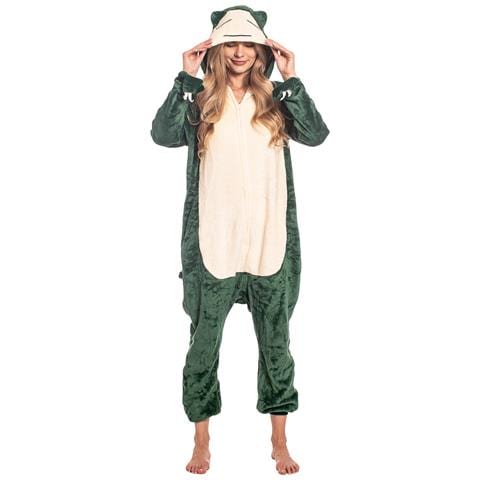 Pigiama Da Donna Tuta Kigurumi Costume Onesie Snorlax Pokemon 155-165 M - Foto 2