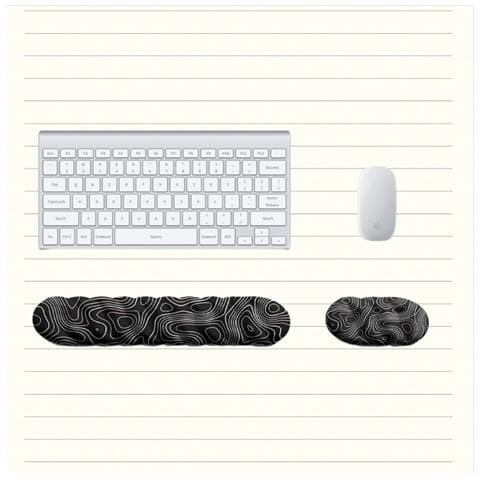 Combo Ergonomico Poggiapolsi Tastiera E Mouse Pad Per Sollievo Affaticamento Mani In Ufficio Multicolor3 - Foto 3