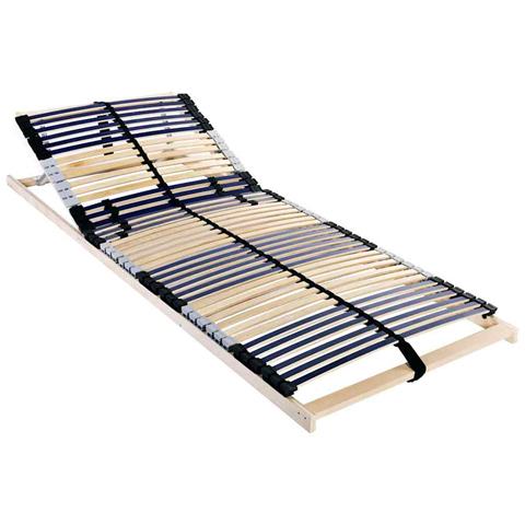 Base a doghe Marrone 90 x 190 cm Legno massello di faggio - Foto 1