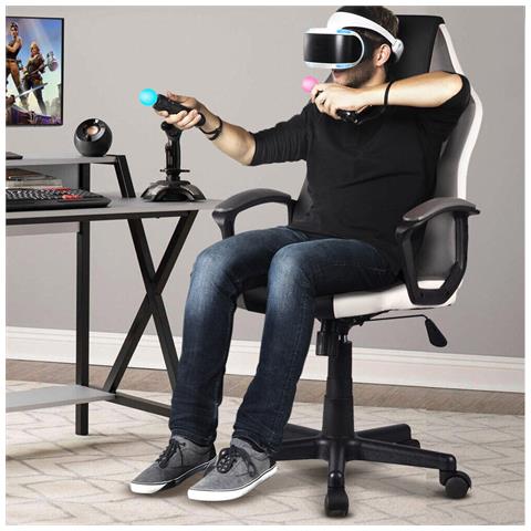 Sedia Poltrona Gaming Scrivana Ufficio Casa Regolabile Girevole Direzionale Grey - Foto 2