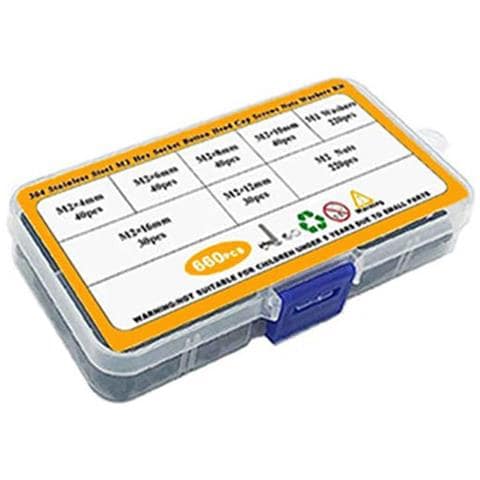 Kit Di Assortimento Viti E Dadi M2 In Acciaio Inox 304 - 660 Pezzi - Foto 4