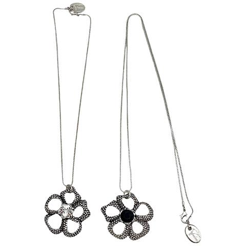 Set Di Collane Con Fiori In Argento Intercambiabili - Foto 1