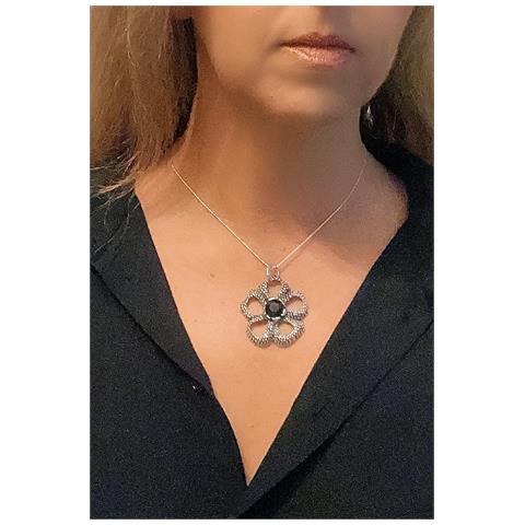 Set Di Collane Con Fiori In Argento Intercambiabili - Foto 2