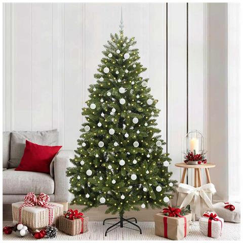 Albero di Natale artificiale Verde 210 cm PVC e Metallo - Foto 2