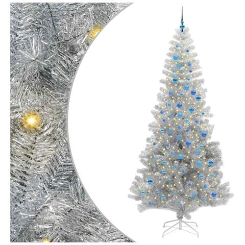 Albero di Natale con 300 LED con supporto Argento 240 cm PET - Foto 1
