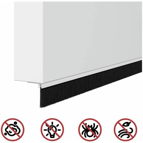 Spazzole per porte autoadesive 2 pcs Bianco 100 cm - Foto 9
