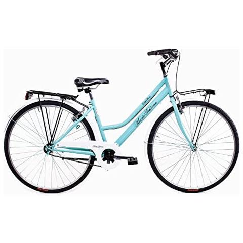 Mario Schiano City Bike 28'' - Bici Da Città, Donna, Ruote 28'', Cambio 1 Velocità, Telaio Acciaio, Con Accessori - Colore Tiffany - Foto 1