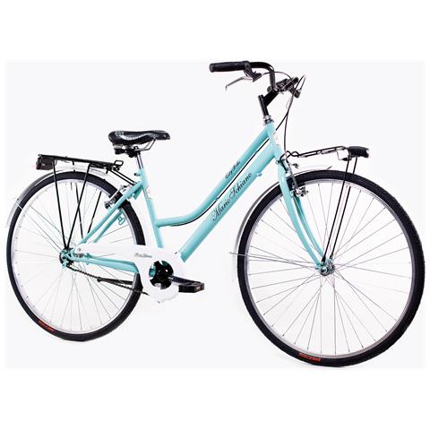 Mario Schiano City Bike 28'' - Bici Da Città, Donna, Ruote 28'', Cambio 1 Velocità, Telaio Acciaio, Con Accessori - Colore Tiffany - Foto 2