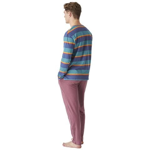 Pigiama Da Uomo In Cotone A Maniche Lunghe Jjb12 - Foto 3