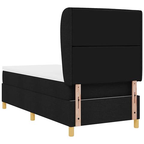 Letto a molle con materasso Nero 190 x 90 cm Tessuto - Foto 9