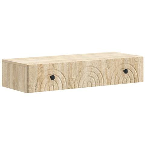 Tavolino da Parete Laterale Rovere Sonoma 87,5 x 34,5 x 17 cm - Foto 1