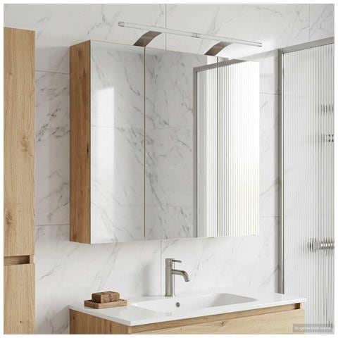 Mobiletto per specchio da bagno Rovere Artigianale - Foto 2