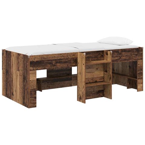 Letto Alto per Bambini 2 pcs Legno antico 98.5 x 200 cm - Foto 1