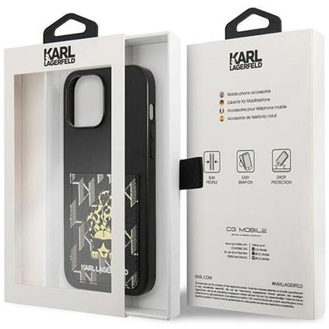 Custodia Karl Lagerfeld Karlimals Cardslot Per Iphone 13 Pro Max - Nera - Foto 1