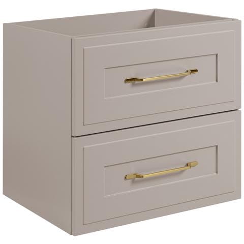Mobile sottolavabo bianco 80 cm, 2 cassetti, ripiano bianco, piano di lavoro effetto marmo bianco - Foto 5