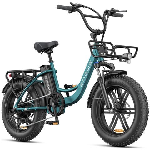 L20 BOOST E?bike pieghevole motore 250W, batteria 48V 13Ah, freni a disco idraulici, ammortizzazione anteriore e posteriore, ruote larghe, per uso urbano e off?road, Verde - Foto 1