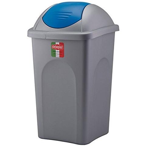 Pattumiera Basculina Argento / Blu 60 lt - Foto 1