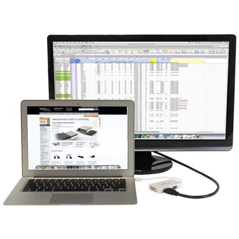 Adattatore Mini DisplayPort a HDMI, DVI & VGA - Convertitore mDP / Thunderbolt per macbook 3 in 1 - Bianco - Foto 5